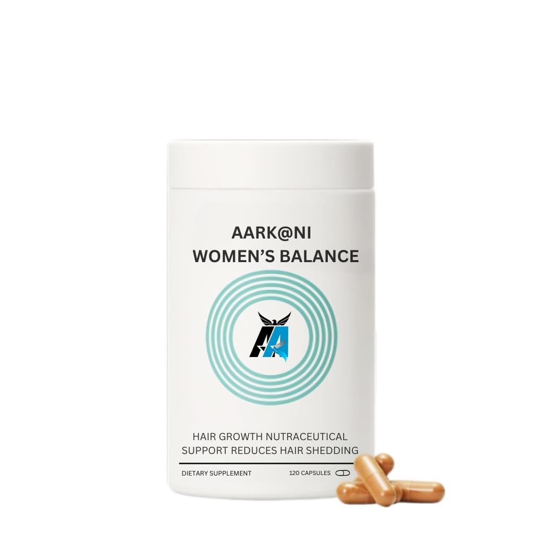 Aarkani Women&#39;s Hair Balance Supplements, Hair growth, Ages 45, Clinically Shown to Enhance Hair Thickness and Scalp Health, Dermatologist Approved - 30 days Supply