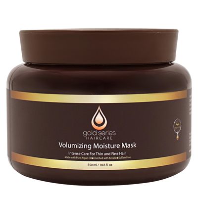 Moroccan Gold Series Deep Conditioning Hair Mask - Moisturizing Treatment with Argan Oil for Dry, Damaged Hair, Volumizing Conditioner for Natural Fullness (18.6 Oz)