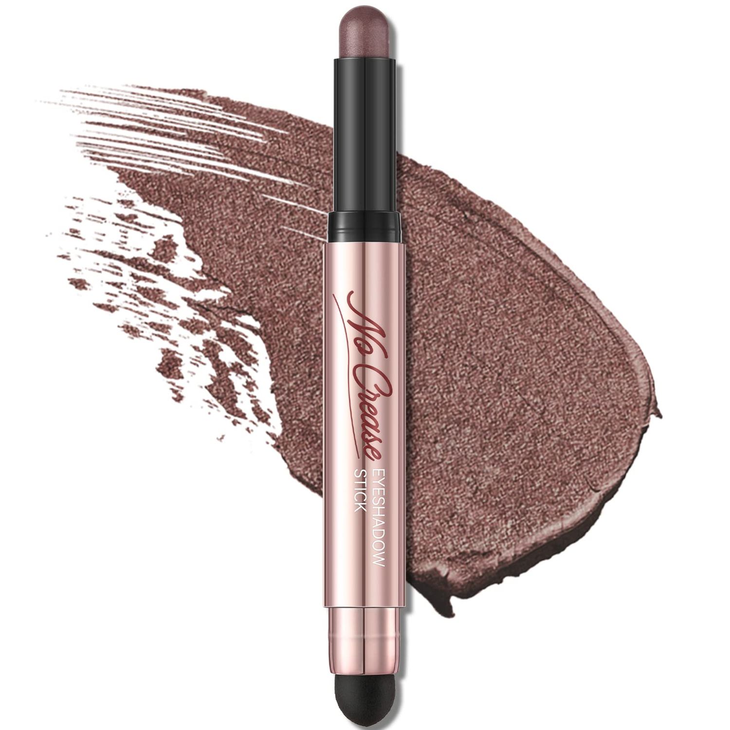 FOCALLURE No Crease Eyeshadow Stick, Creamy Eye Shadow Stick, Matte Shimmer Eyeshadow Pencil, Smudge-proof, Built-in Smudger, DESERT DREAM