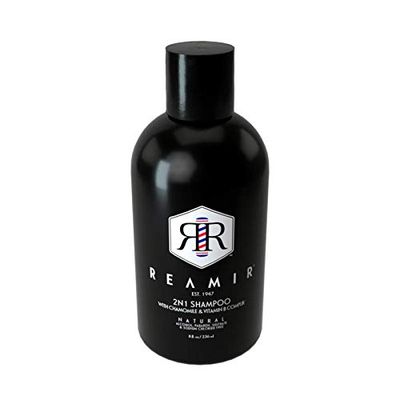 Reamir Men&#39;s 2N1 Shampoo and Conditioner in 1 - Smooth Shiny Hair for All Hair Types - All Natural Essential Oils - Sulfate Alcohol Paraben Sodium Chloride Free 6 oz