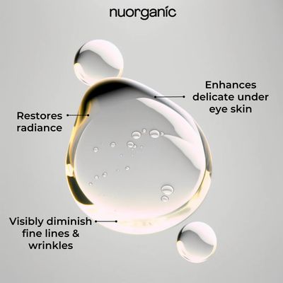 nuorganic Perfect Eye Serum: Fine Lines Wrinkles Bags Dark Circles - Patented PhytoCellular Science 18X More Effective Anti Aging Better Skin in 7 Days - Vegan