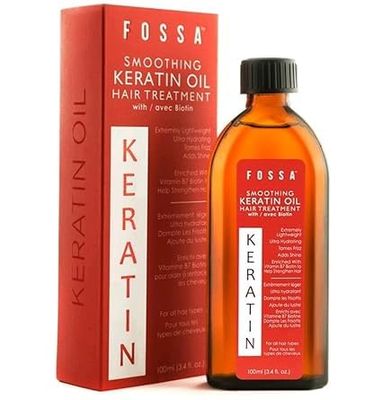 Fossa Biotin B7 Smoothing Hair Treatment Lightweight Oil Tames Frizz, Adds Shine, Promotes Healthy Hair for All Hair Types 100ml, 3.4 fl. oz.