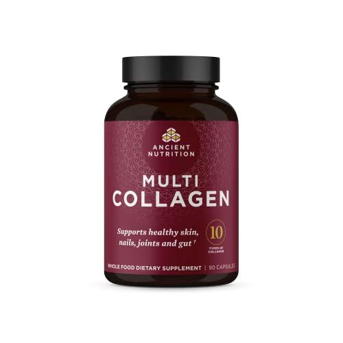 Ancient Nutrition Collagen Peptides Pills, Hydrolyzed Multi Collagen Supplement, Types I, II, II, V X, Supports Healthy Skin and Nails, Gut Health and Joints, 90 Capsules