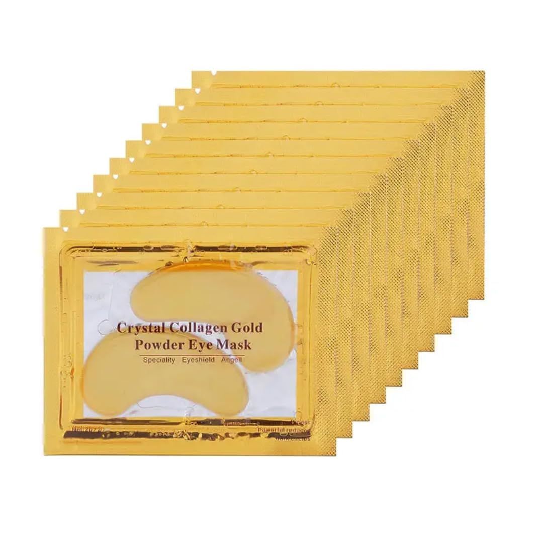 24K Gold Under Eye Patches with Collagen, Deep Hydration Anti-Aging Treatment pack of 12