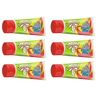WARHEADS Sour Watermelon Squeeze Candy - Mouth-puckering Liquid Gel Candy - 2.25 oz. Tubes - 6 Pack
