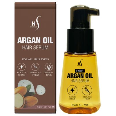 HerStyler Advanced Argan Oil Hair Serum for Women - Anti Frizz Serum for Hair - for Frizzy, Dry and Damaged Hair - Nourishing - 2.36 Fl Oz 70 Ml (1 Pack)
