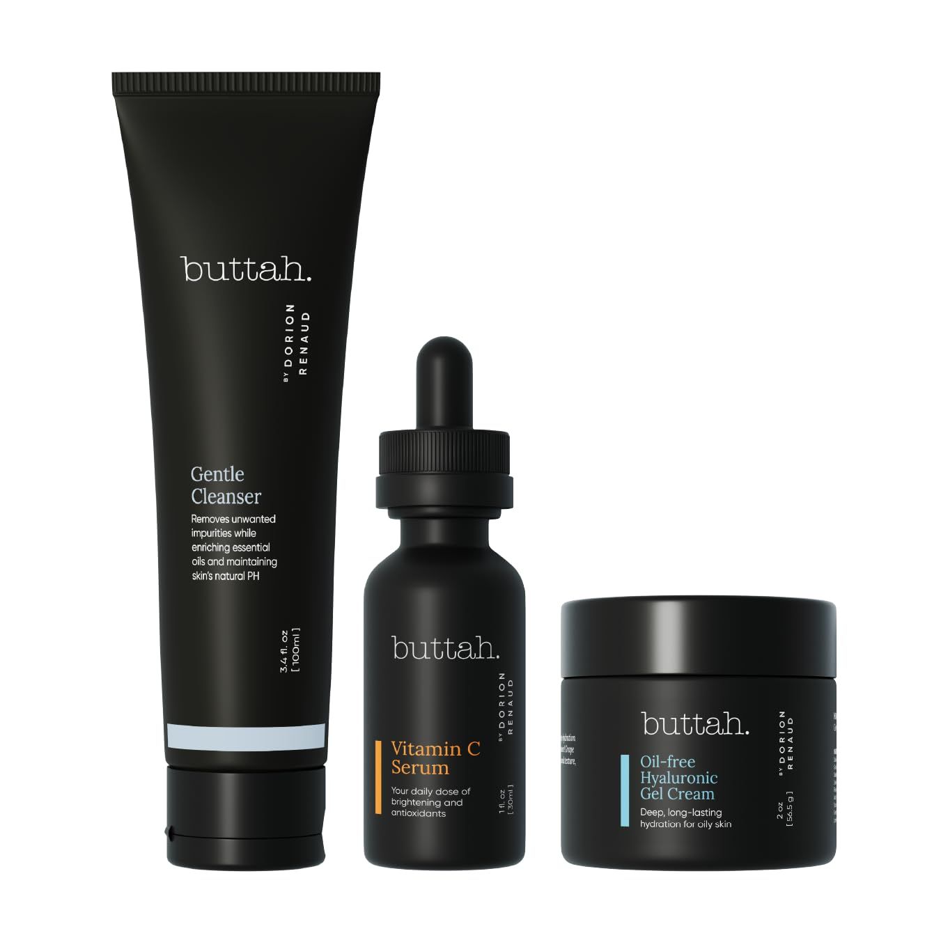 Buttah Skin by Dorion Renaud Oil-Free Hyaluronic Gel Cream 2oz - Daily Moisturizer - Hyaluronic Acid for Deep Hydration - AM PM Moisturizer - Naturally Based Skin Care - Black-Owned Skincare