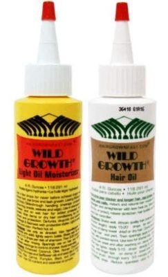 Wild Growth Set (Hair Oil 4 oz Light Oil Moisturizer 4 oz)
