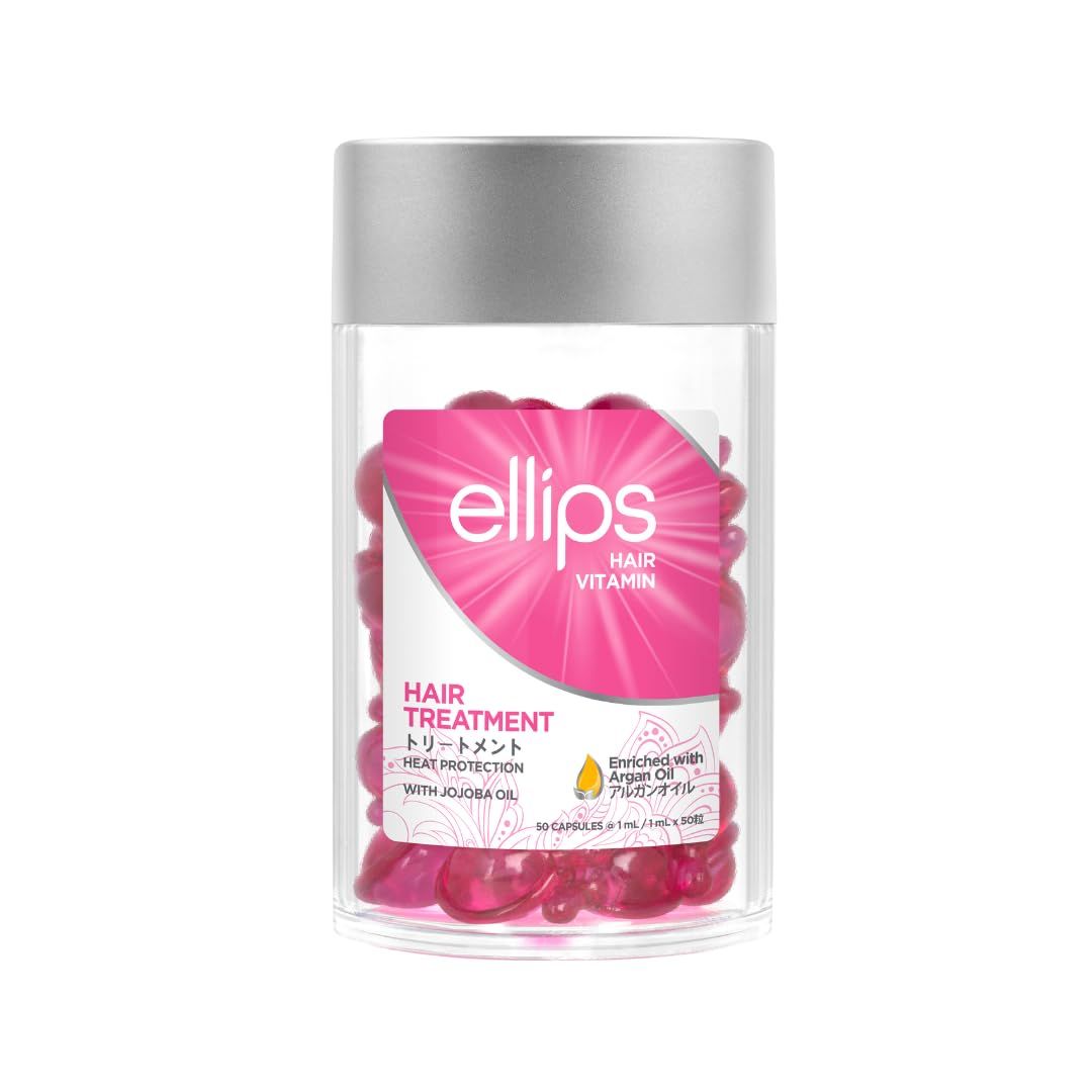 Ellips Hair Vitamin Hair Treatment, 50 Capsules - Hair Oil Heat Protectant for Frizzy Hair - Support Healthy Shiny Hair