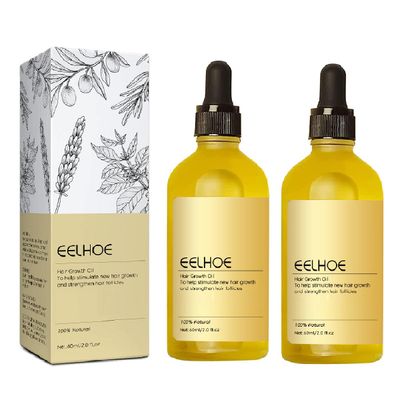 2 PCS Veganic Hair Growth Oil,Veganic Natural Hair Growth Oil for Men and Women (60 MLBottle)