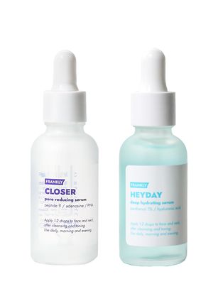 FRANKLY Hydration Power Duo: Heyday Serum Closer Serum Pore Minimizing Hydration Peptides, Panthenol Hyaluronic Acid Radiant, Dewy Skin Anti-Aging Vegan Korean Skincare Set