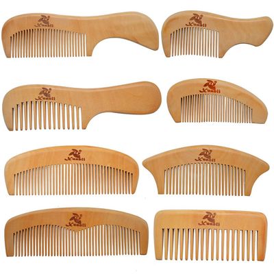 Xuanli 8 Pcs The Family Of Hair Comb set - Wood with Anti-Static No Snag Handmade Brush for Beard, Head Hair, Mustache With Gift Box (S021)