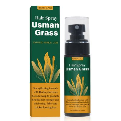 Usman Natural Grass Hair Serum Spray - Reverse Thinning, Boost Growth Darkening, Scalp Care, Usma Mist for Women Men