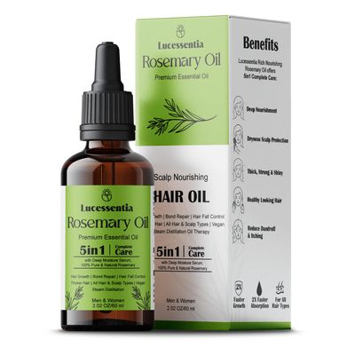 Rosemary Oil for Hair Growth, Promotes Hair Growth, Strengthens the Scalp, and Stops Hair Loss, Best Serum for Soothing the Scalp, Anti Dandruff Anti Itching. Made in USA