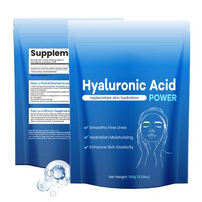 AQILUN Hyaluronic Acid Powder for Face, DIY Hyaluronic Acid Serum, Low Molecular Weight Hyaluroni Acid Powder for Skin Hydration and Moisture Support-5.29 oz