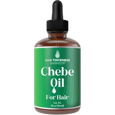 Chebe Oil with Black Castor and Rosemary - Vegan Hair Treatment for Men and Women: Growth, Thickening, Moisturizing, Strengthening Dry, Weak Hair (1oz)