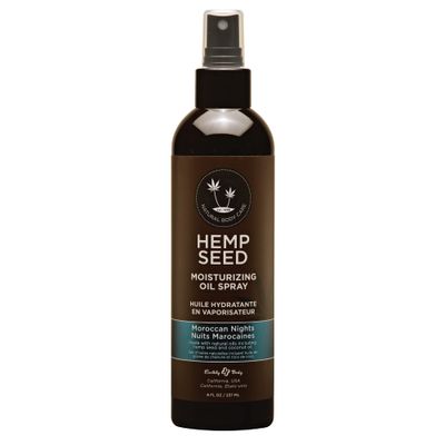 Hemp Seed Moisturizing Oil Spray, Moroccan Nights - 8 oz - Smooth, Moisturize Protect Skin - With Vitamin E Hemp Seed, Coconut Avocado Oils - Vegan, Cruelty Free