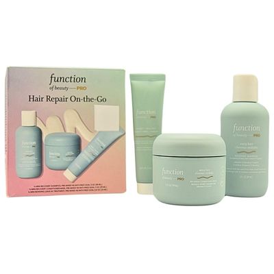 Function of Beauty PRO Mini On the Go Bond Repair Set for Wavy Hair - Mask, Shampoo, Leave-in