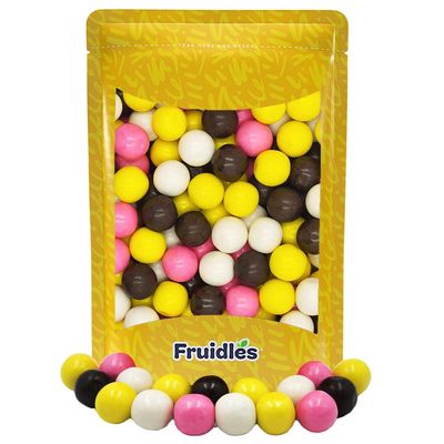 Fruidles Banana Split Chewing Gum Balls Flavored Candy Buffet Treats, Machine Size Refills, Kosher Certified Parve, 1&quot; Inch (Half-Pound)
