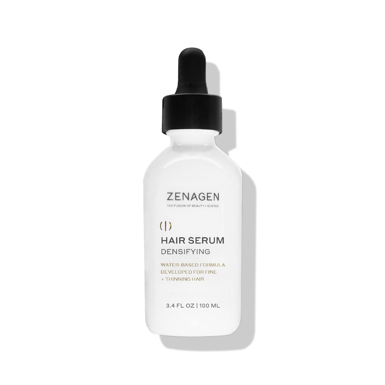 ZENAGEN Densifying Hair Serum for Fine Thinning Hair Boosts Hair Density, Strengthens Nourishes Hair Follicles, Non-Greasy Water-Based Formula, Plant-Based, Vegan, All Hair Types, 3.4 oz