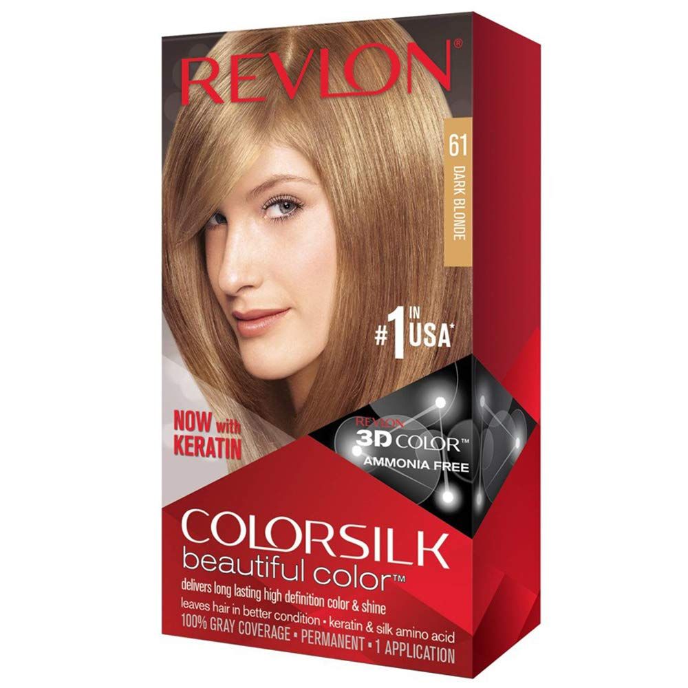 Revlon ColorSilk Beautiful Color, Dark Blonde 61 1 ea (Pack of 6)