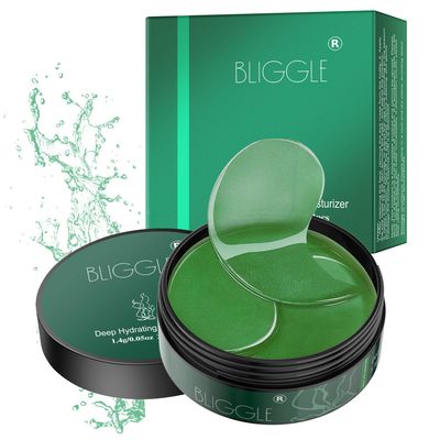 BLIGGLE Under Eye patches (64 pcs)-Green Tea Eye Mask with Hyaluronic Acid, Cooling Eye Care for Puffy Eyes Dark Circles Treatments,Reduce Under Eye Bags and Smooth Wrinkles