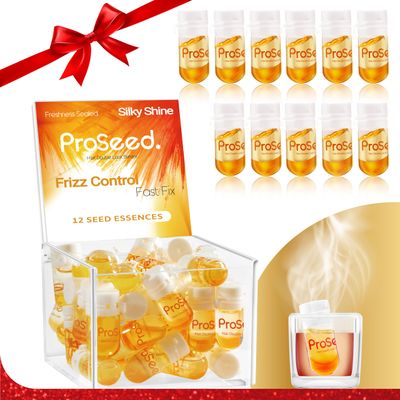 Proseed Hair Vitamins, 3-in-1 Solution: Hot Oil Treatment Leave-in Serum Perfumed Care for Frizzy, Dry, Damaged Hair, with Moroccan, Avocado, Coconut Oil, Vitamin C, E, B5 Biotin (40 Caps)