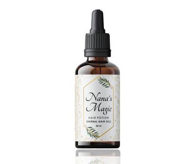 Nana&#39;s Magic Hair Potion Serum (60 ml) Health Canada CPN Registered - Herbal Hair Scalp Strengthening Oil Used for Hair Health - Promotes New Thicker, Longer, and Fuller Natural Hairs