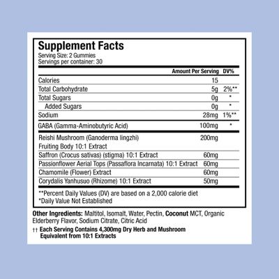 Plant People WonderSleep Mushroom Gummies Supplement for Sleep and Relaxation with Reishi Super Mushrooms, Wild Elderberry Flavor, No Sugar (60 Count)