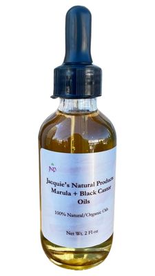 Jacquie&#39;s Natural Products Marula Hair Oil and Black Castor Hair Oil 2 oz Hair Elixer Hair Retention Hair ConditionerHair Moisturizer