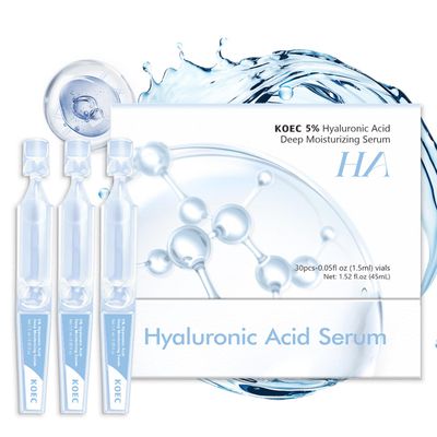 5 Hyaluronic Acid Serum, Ultra Hydrating Serum, Nature Perfection Hyaluronic Acid for Face Serums Hydrated, Anti-Aging, Rejuvenates Skin (1.52 Fl Oz (Pack of 1))
