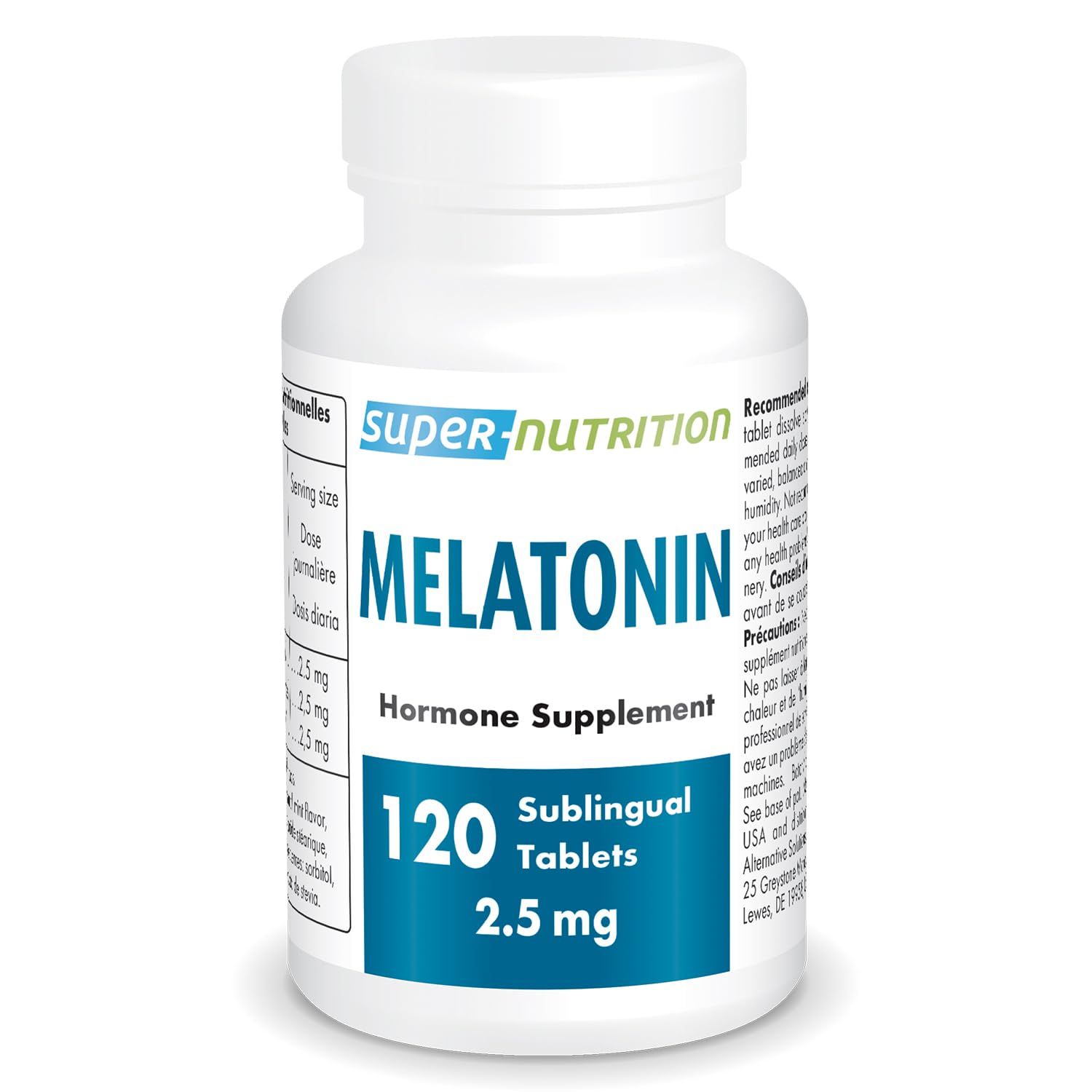 Supersmart - Melatonin 2.5mg (Ultra Fast Acting) - Natural Melatonin Fast Dissolve Supplement Natural Mint Flavor Non-GMO - Sugar Gluten Free - 60 Sublingual Tablets