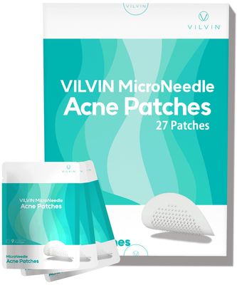 VILVIN Microdart Acne Patch - Zit Patches for Face - 27 ea - Fast Acting Blemish Cystic acne patches - Hyaluronic Acid, Tea Tree - Micropoint Pimple Patch