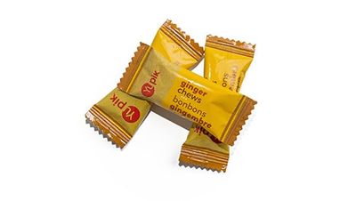 Yupik Ginger Chews, Candy, 2.2 lb, Gluten-Free, Individually Wrapped Candies, Soft Chewy Bites, Made with Real Ginger, Sweet Spicy, Quick Snacks
