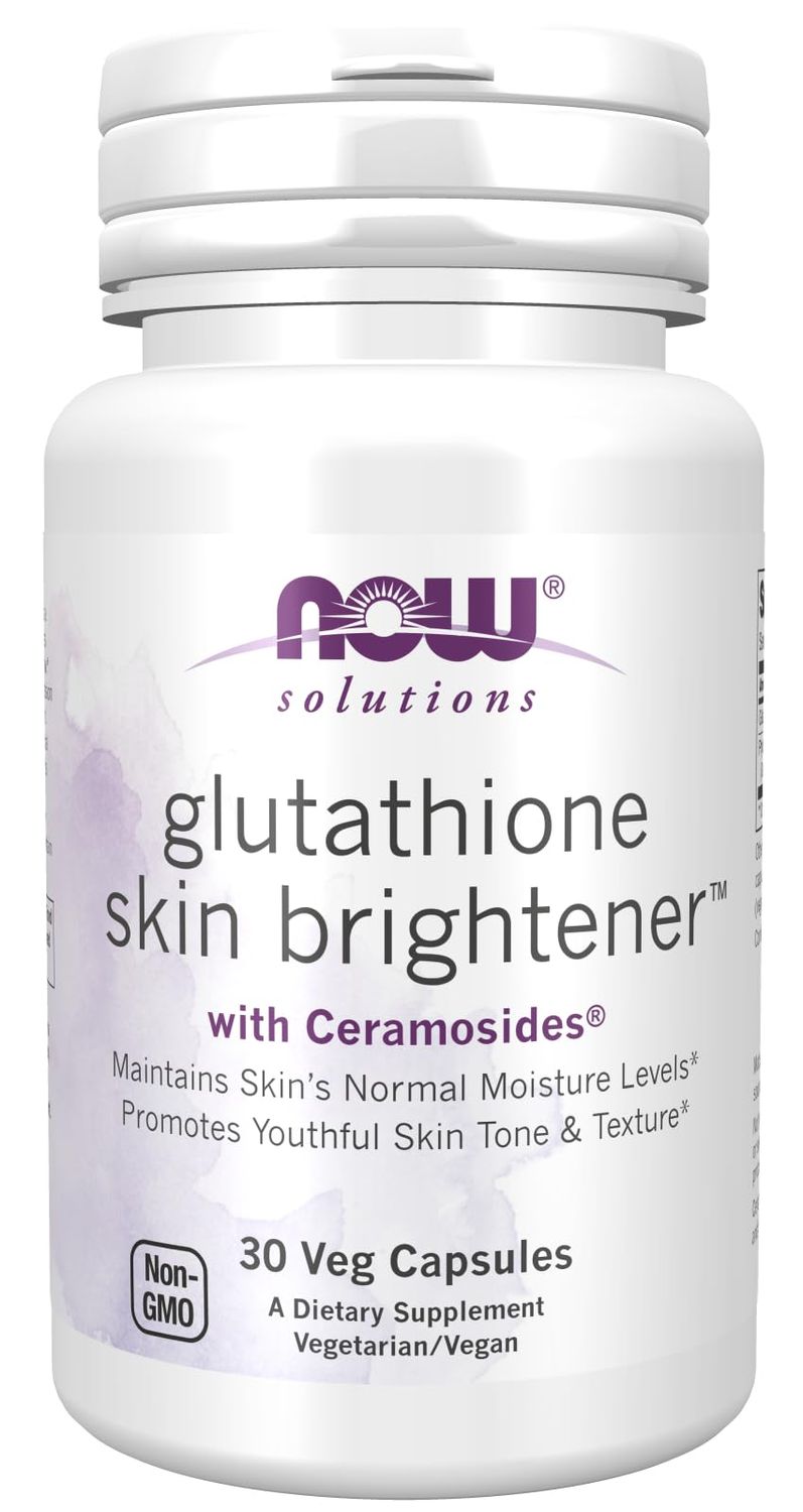 Glutathione Skin Brightener with Ceramosides Now Foods 30 VCaps