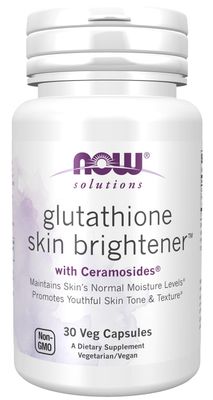 Glutathione Skin Brightener with Ceramosides Now Foods 30 VCaps