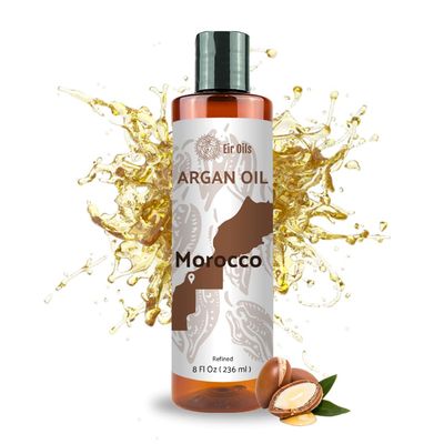 Nature Packaged Argan Oil - By EIR Argan Oil of Morocco - Argan Oil for Hair - Argan Oil for Face - Argan Hair Oil - Argan Oil for Skin - Moroccan Hair Oil - Argan Oil for Hair Growth (8oz)
