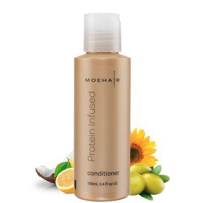 MOEHAIR Travel Protein Infused Conditioner Travel size 3.4 Fl Oz Hair Conditioner for Dry, Frizzy Chemically Treated Hair For Colored Hair Color Safe Conditioner for all Hair Types