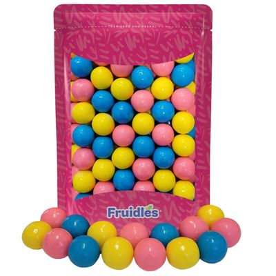 Fruidles Gum Balls Fruit Flavored, Candy Buffet Treats, Machine Size Refills, Kosher Certified Parve, 1&quot; Inch (Cotton Candy, Half-Pound)