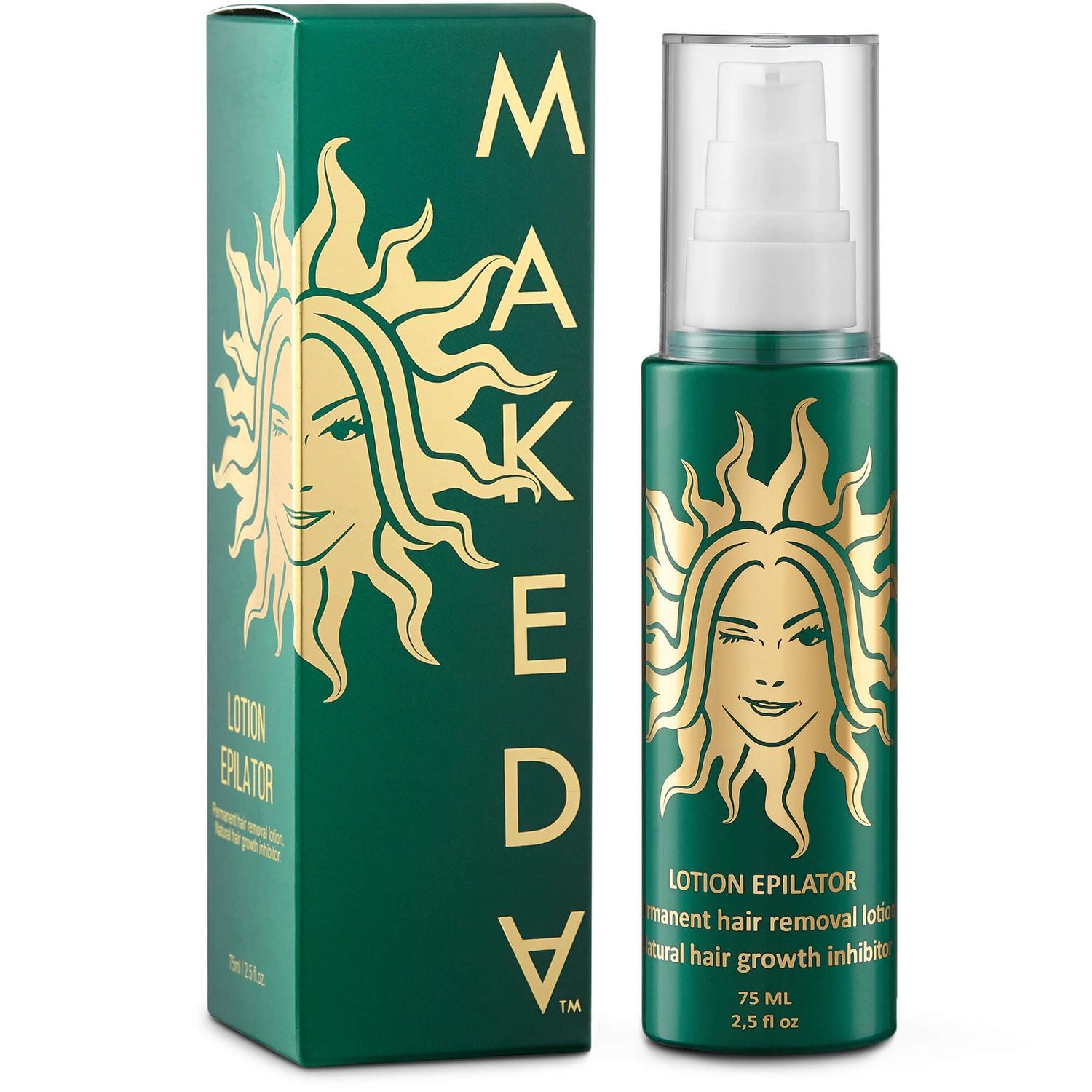 Makeda Lotion Ingrown Hair Treatment - Post Hair Removal Care for Women and Men - Natural Painless Hair Growth Inhibitor for Face and Body 2.5 fl. oz.