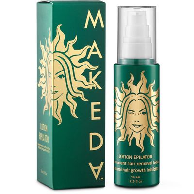 Makeda Lotion Ingrown Hair Treatment - Post Hair Removal Care for Women and Men - Natural Painless Hair Growth Inhibitor for Face and Body 2.5 fl. oz.