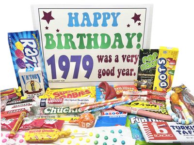 RETRO CANDY YUM 1979 46th Birthday Gift Assortment from Childhood for 46 Year Old Man or Woman Born 1979