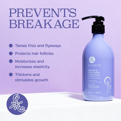 Luseta Biotin Collagen Conditioner Thickening for Hair Loss, 16.9oz Biotin Hair Conditioner for Hair Growth - Infused with Argan Oil to Repair Damaged Dry Hair - Sulfate Free Paraben Free