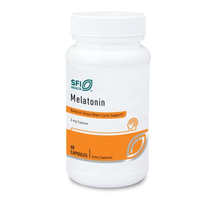 Klaire Labs Melatonin 3 Milligrams - Sleep Support for Men Women (60 Vegetarian Capsules)