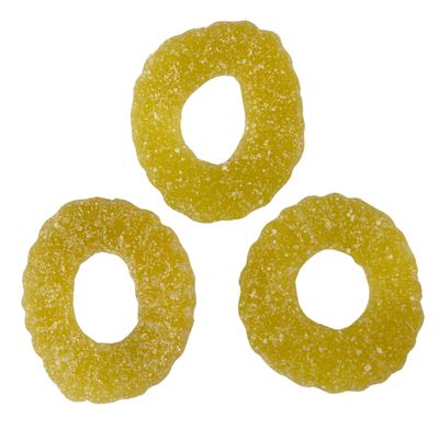 Cozy Confections Sour Pineapple Rings Gummy Candy, 1 Pound
