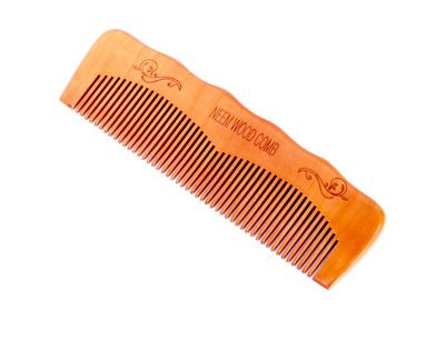 Handmade 100 Natural Green Neemwood Hair Combs, Anti-Static Wooden Hair Detangler (Simple)
