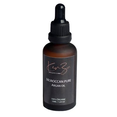 Kenza Beauty Line Argan Oil - Pure, Natural and Organic for Hair, Skin, Nails, and Cuticles