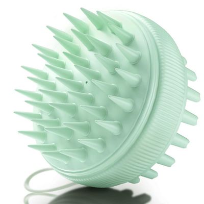 Fancii Hair Scalp Massager, Shampoo Brush for Wet Dry Hair, Scalp Scrubber Exfoliator for Dandruff Removal Hair Growth. Shower Head Brush for All Hair Types, Soft Silicone (Mint)