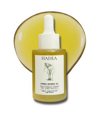HADEA Cyperus Rotundus Oil to Reduce Hair Growth 100 Organic High-Potency Steam Distilled Cyprus Nutgrass Cypress Hair Inhibitor Cypress Rotundus Oil For Pcos, Hirsutism, Any Unwanted Hair 30ml