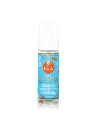 Curls Sea Moss Nourish Shine Foam - Nourishing, Alcohol-Free Hair Mousse - Vitamin and Mineral Infused - Lightweight, Sculpted, Glossy Voluminous Finish - For All Types 5.75oz